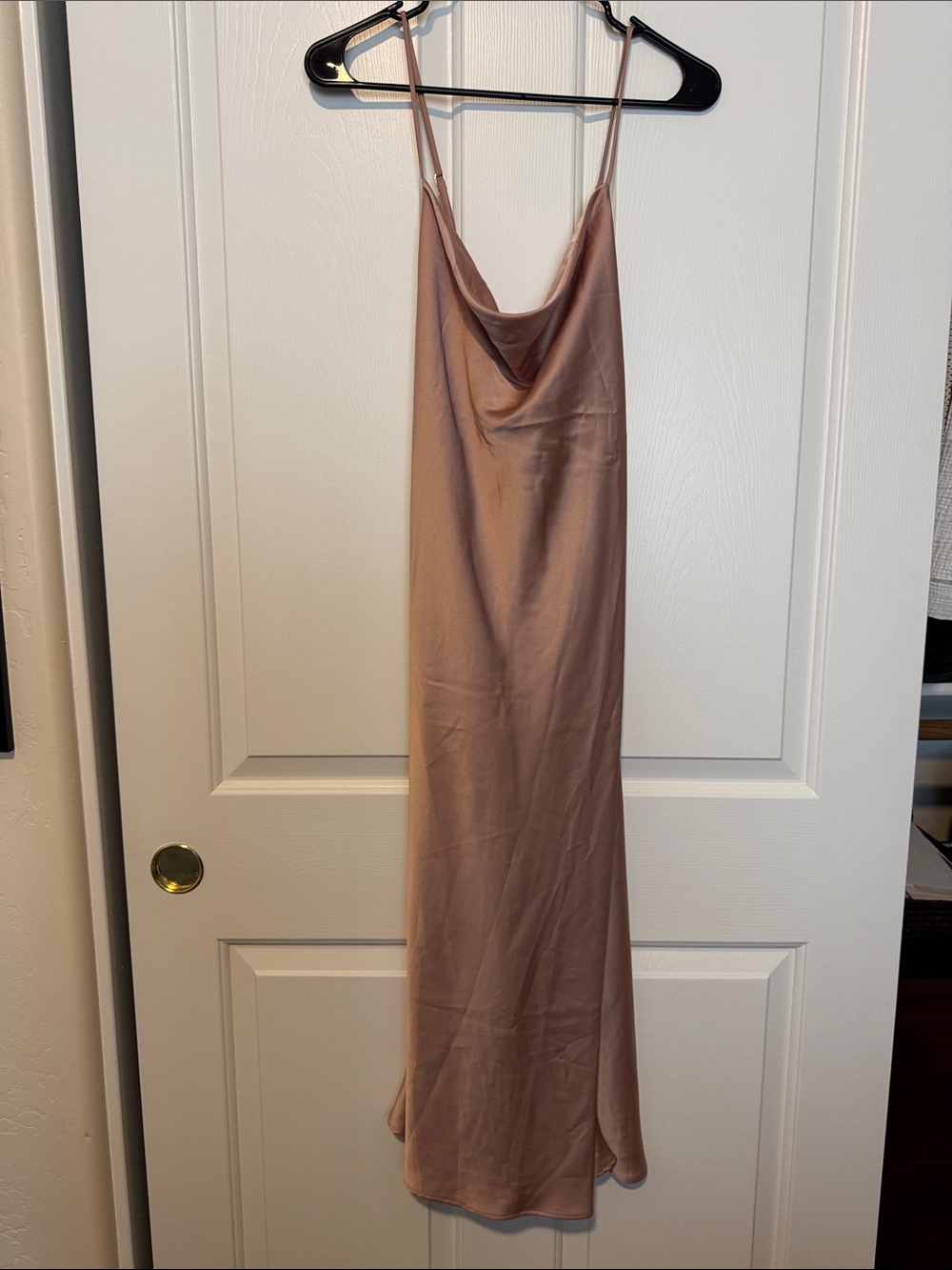 MUMU Cowl Neck Maxi Dress in Rose/Brown Size XL New
